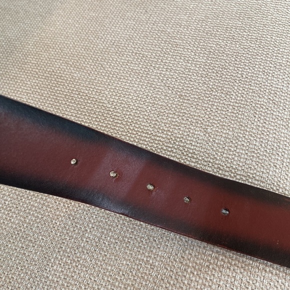 HOT TOPIC GENUINE LEATHER BELT Men’s 34 Brown Tulled Stars Western Cowboy - Picture 7 of 7